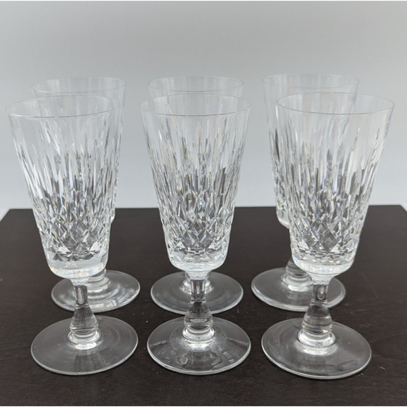 Edinburgh Crystal Appin Fluted Champagne Glass Set of 6 Glasses 6-3/8" Scotland - Picture 1 of 10